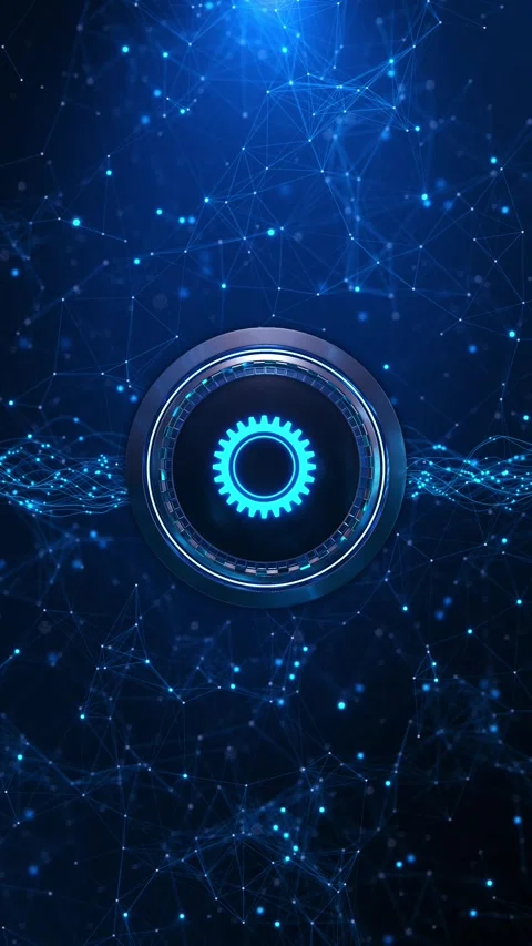 AI Automation Gear with Digital Network and Smart Workflow Technology 스톡 동영상 342624618