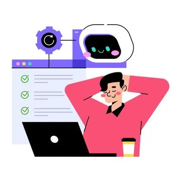 AI Automation イラスト素材