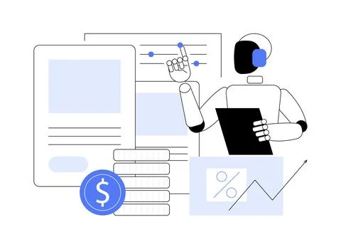 AI-Backed Dynamic Pricing abstract concept vector illustration. Stock Illustration