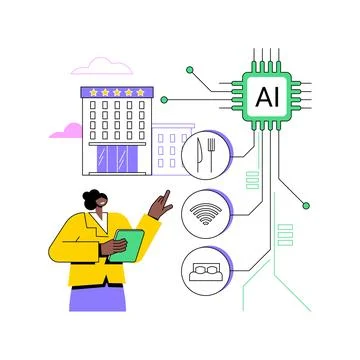 AI-Backed Facility Maintenance abstract concept vector illustration. Stock Illustration