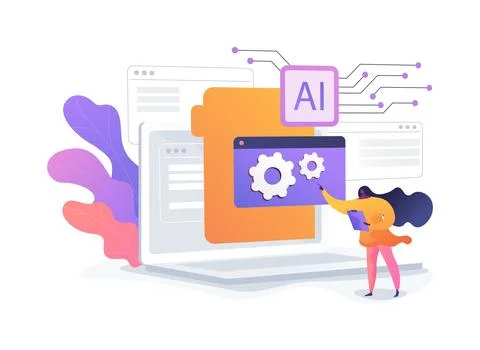 AI-Backed Knowledge Bases for Support abstract concept vector illustration. Stock Illustration