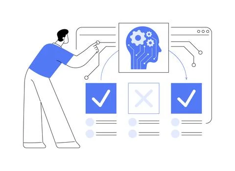 AI-Backed Proactive Issue Resolution abstract concept vector illustration. Stock Illustration