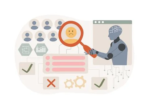 AI-Backed Proactive Issue Resolution abstract concept vector illustration. Stock Illustration