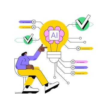 AI-Backed Proactive Issue Resolution abstract concept vector illustration. Stock Illustration