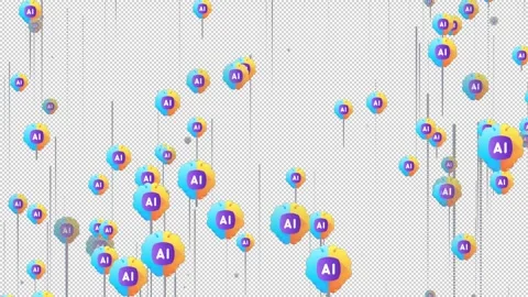 Ai Background Animation Loop Alpha Stock Footage 342934957
