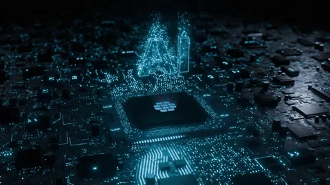 AI Background Blue Version Stock Footage 307350812