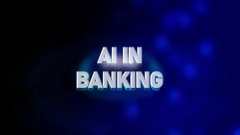 AI in Banking. AI in Banking text animation. AI in Banking- with digital te.. Stock Footage 293486588