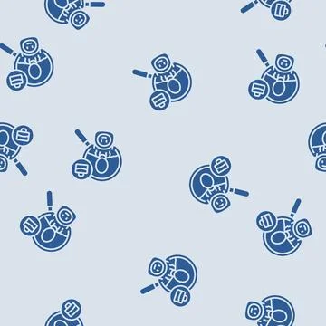 Ai based candidate matching head hunting glyph seamless pattern Stock Illustration