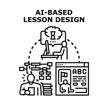 Ai based lesson design for education technology Stock Illustration