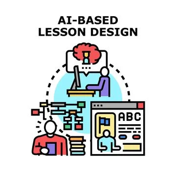 Ai based lesson design for education technology Stock Illustration