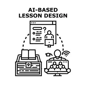 Ai based lesson design for modern online education Stock Illustration