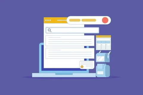 AI based search result concept Stock Illustration