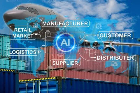 AI-based transportation technology concept Foto stock