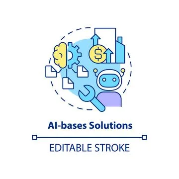 AI bases solutions concept icon Stock Illustration