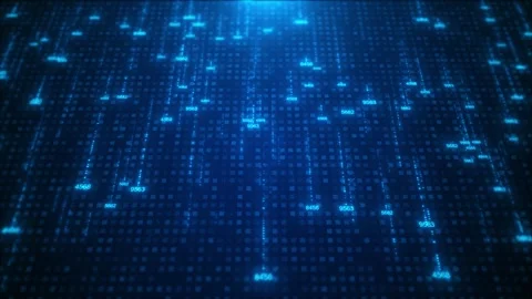 AI binary code analytics concept Digits, lines and abstract point neural Stock Footage 312585390