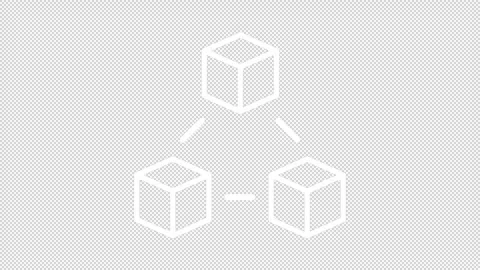 AI blockchain technology ui icon white line animation Stock Footage 325399666