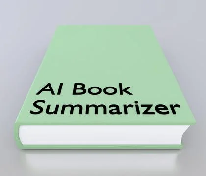 AI Book Summarizer concept Ilustración de archivo