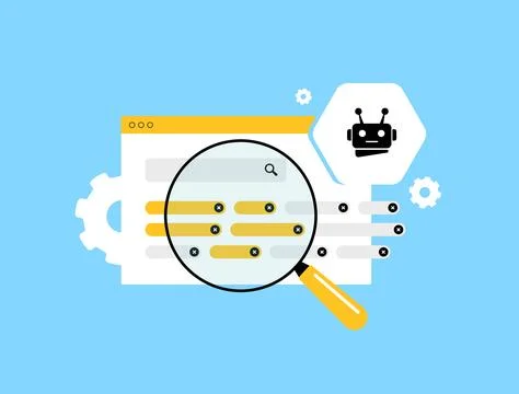 AI boosts SEO by identifying top-performing keywords, refining search strategies Stock Illustration