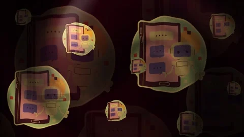 AI Bot Backgrounds Loop Stock Footage 309446797