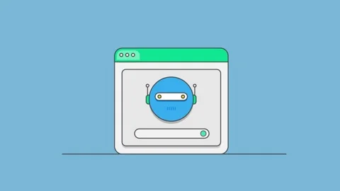 AI bot generate content and publish on digital platform. Stock Footage 340452662