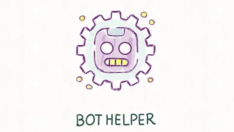 AI Bot Helper Robot Assistant Technology Stock Footage 342018433