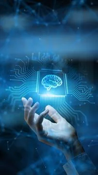 AI Brain Artificial Intelligence for Cognitive Computing and Advanced Neural  Stock Photos