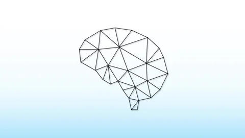 AI brain with connected lines on light background Stock Footage 288853646