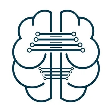 AI brain connection icon, Artificial intelligent icon of high quality AI sy.. Stock Illustration
