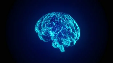 AI brain glowing Stock Footage 138634433