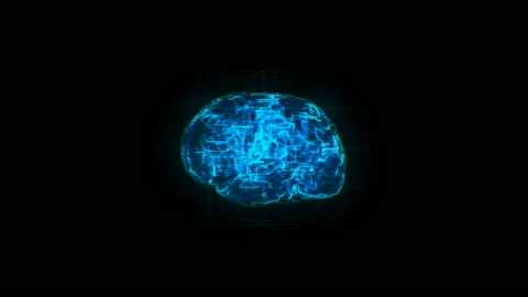 AI Brain Looping Animation Stock Footage 239360512