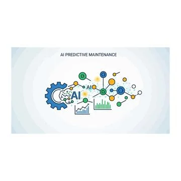 Ai brain network with gear and analytics data visualization イラスト素材