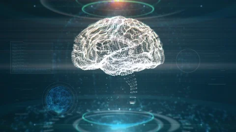AI Brain Rotating 스톡 동영상 101947592