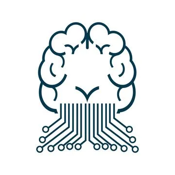 AI brain technology system for UI of wep, app, vector illustration Stock Illustration