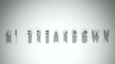 Ai breakdown 3D title animation with shadows on a white background Stock Footage 298004493