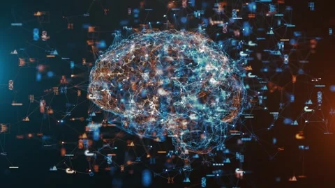AI Brian Deep Learning Artificial Intelligence Neural Network Stock Footage 303938962