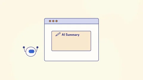 AI browser answer user query with content summary. Video stock 337956117