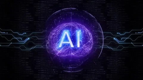 AI Bubble Bursting Explosion Animation, Background, Loop Stock Footage 337794978