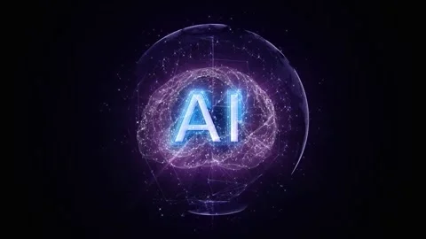 AI Bubble Bursting Explosion Animation, Background, Loop Vidéo 337795396