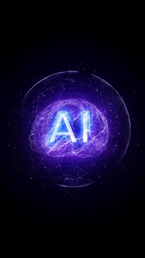 AI Bubble Bursting Explosion Animation, Background, Loop Stock Footage 337888128