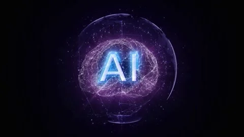 AI Bubble Bursting Explosion Animation, Background, Loop Stockbeeldmateriaal 338343379
