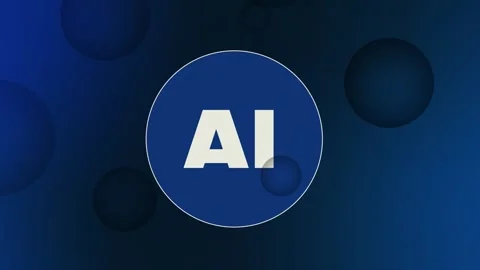 AI bubble trend growth in fast 8-second loopable 2D motion graphic. Digital Stock Footage 323034434