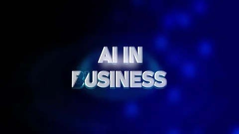 Ai in business text animation. ai business finance and technology growth co.. Stock Footage 293486587