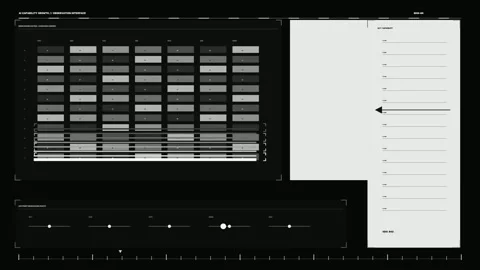 AI Capability Growth Data HUD Interface Stock Footage 342183022
