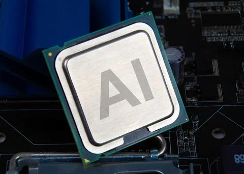AI Central Processing Unit Stock Photos