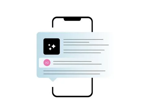 AI chat ads performance - conversational ai agentic bots driving conversions Stock Illustration