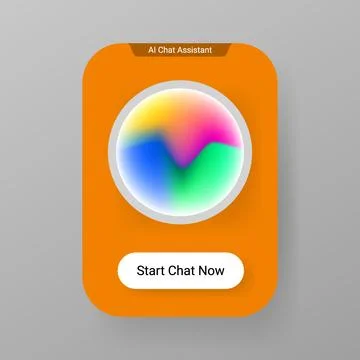 AI Chat Assistant Start Screen Interface Template Stock Illustration