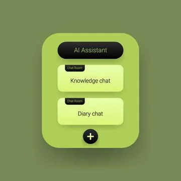 AI Chat Assistant Topic Selection Interface Stock Illustration