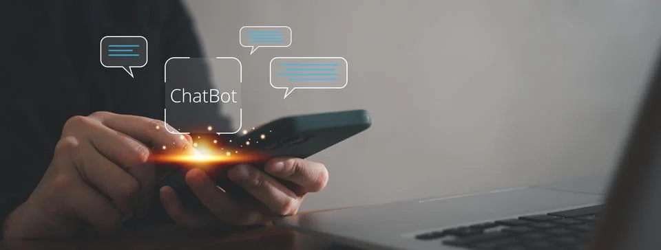 AI Chat bot ChatBot Technology and business design, global internet communi.. 写真素材