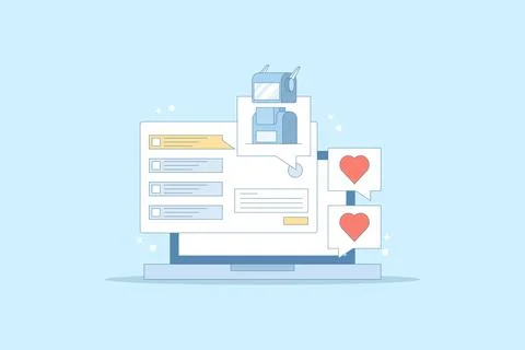 AI Chat Bot Concept integrated with search engine, AI chat helps search engine. Stock Illustration