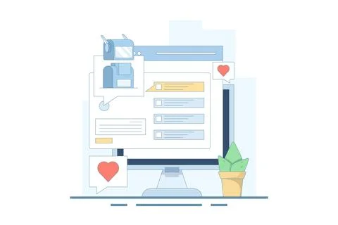 AI Chat Bot Concept integrated with search engine, AI chat helps search engine. Stock Illustration